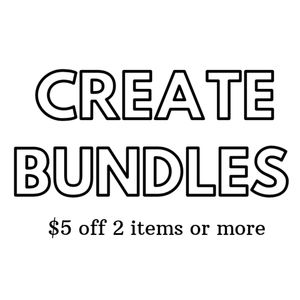 Create a bundle  and I'll take $5  off 2 items and discount shipping